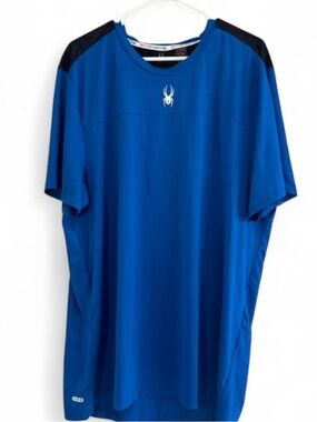 Spyder Men’s Blue Short-Sleeve Performance Shirt